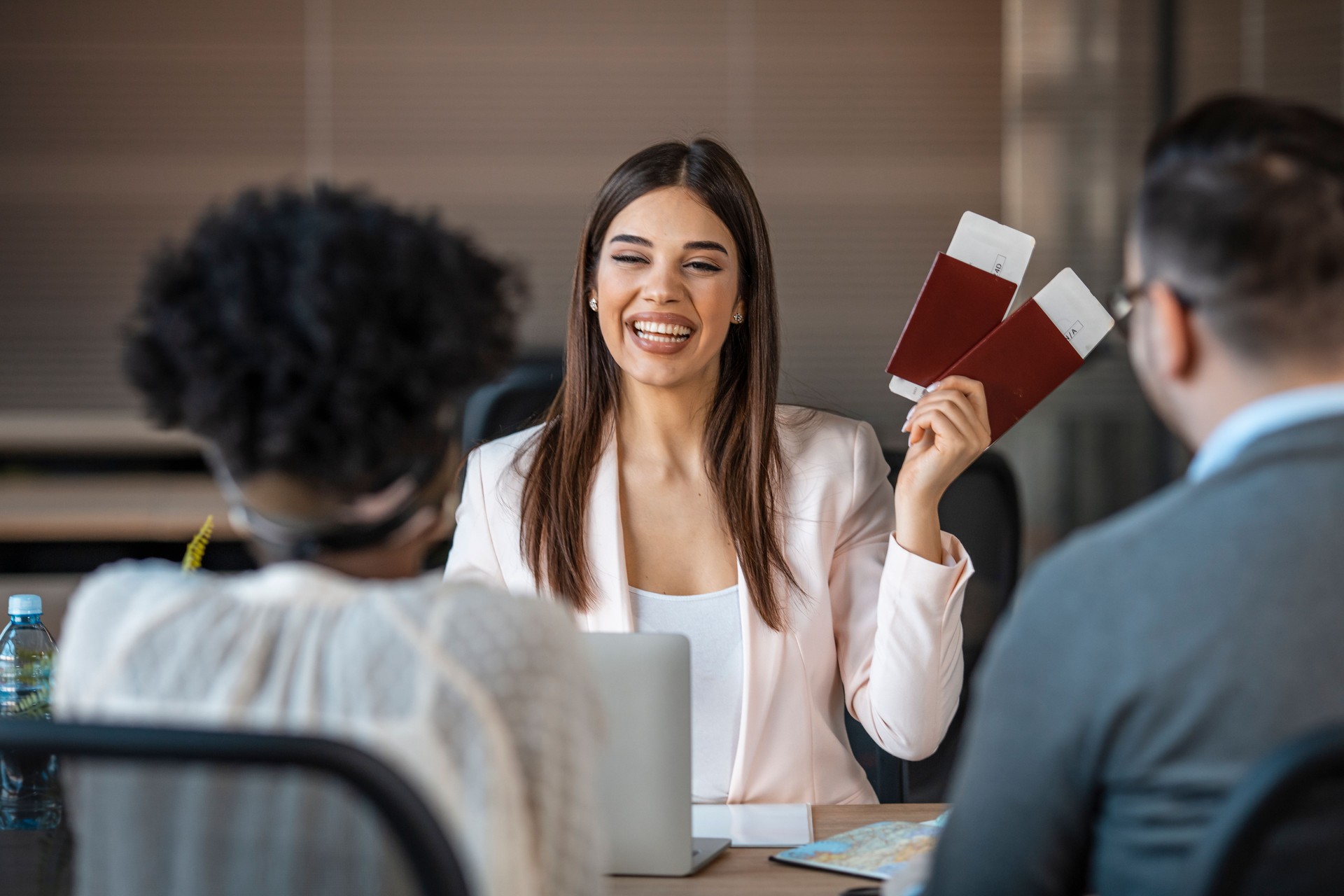 Photo of female travel agent.